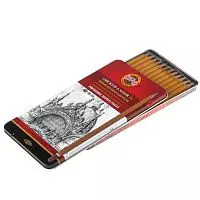 Набор чернографитных карандашей KOH-I-NOOR 1500 GRAPHIC 5В-5Н 12 штук (1502/3)