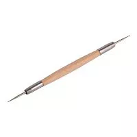 Дотс двусторонний ХоББитания 0,8/1,2 мм, металлический, с деревянной ручкой