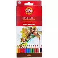 Набор акварельных карандашей KOH-I-NOOR MONDELUZ 3718 24 цвета