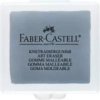 Ластик-клячка FABER-CASTELL формопласт 40х35х10мм серая в индивидуальной упаковке