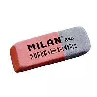 Ластик комбинированный MILAN 840 скошенный каучук 59х19х8мм красный/синий