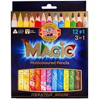 Набор цветных карандашей KOH-I-NOOR MAGIC 3408 12 цветов + 1 блендер трехгранные