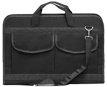 Папка-сумка ЭСТАДО А3 черная широкая с 3 карманами