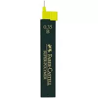 Стержни чернографитные для механического карандаша FABER-CASTELL SUPERPOLYMER B 0,35 мм 12 штук в пластиковой тубе