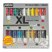 Набор масляных красок PEBEO STUDIO XL тубы 20мл 20 цветов с кистью