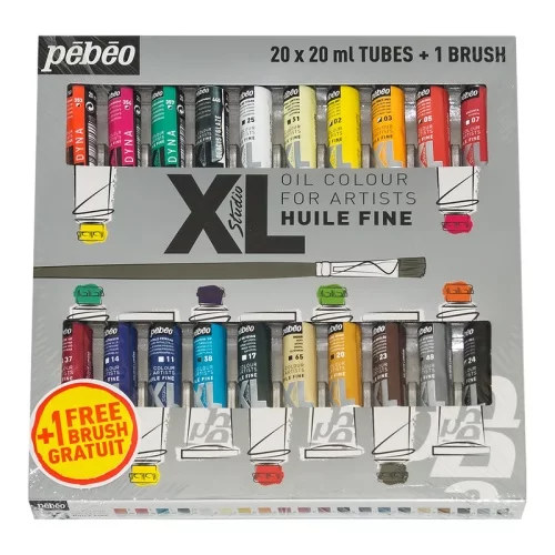 Набор масляных красок PEBEO STUDIO XL тубы 20мл 20 цветов с кистью