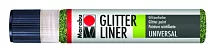 Контур акриловый MARABU GLITTER-LINER оливковый с блестками 25мл