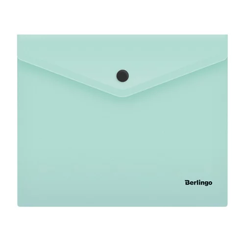 Папка-конверт на кнопке BERLINGO INSTINCT А5 мятный 180мкм