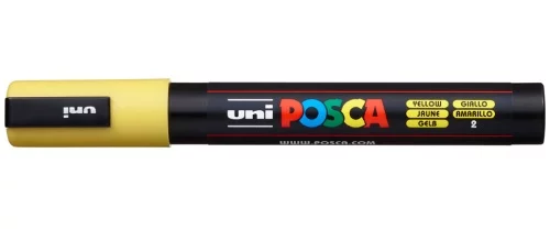 Маркер на водной основе UNI POSCA PC-5M желтый 2 перо-пуля 1.8-2.5мм