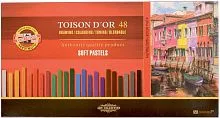 Набор сухой мягкой пастели KOH-I-NOOR TOISON D'OR 8586 квадратное сечение 48 цветов