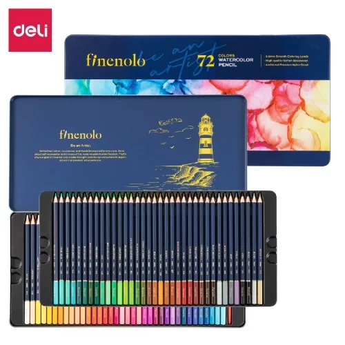 Набор акварельных карандашей FINENOLO 72 цвета в металлической коробке