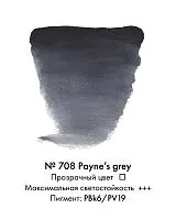 Краска акварельная VAN GOGH серый Пейна №708 туба 10мл NEW