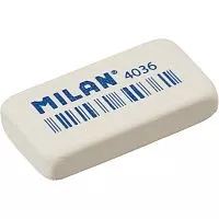 Ластик MILAN 4036 прямоугольный каучук 39х20х8мм белый
