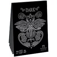 Планшет для эскизов и зарисовок PALAZZO DARK 210*297мм (А4) черный 30 листов склейка