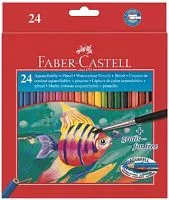 Набор акварельных карандашей FABER-CASTELL РЫБКИ 24 цвета + кисть