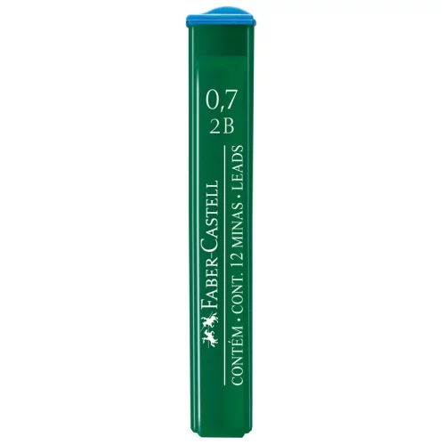 Стержни чернографитные для механического карандаша FABER-CASTELL POLYMER 2B 0,7 мм 12 штук в пластиковой тубе