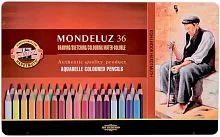 Набор акварельных карандашей KOH-I-NOOR MONDELUZ 3725 36 цветов в металлической коробке