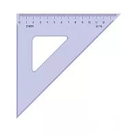 Треугольник СТАММ пластик 12см прозрачный тонированный 45°/45°