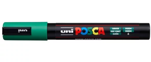 Маркер на водной основе UNI POSCA PC-5M зеленый 6 перо-пуля 1.8-2.5мм