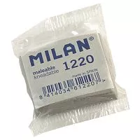 Ластик-клячка MILAN 1220 прямоугольный каучук 37х28х10мм серый
