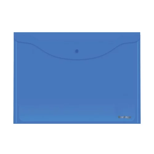 Папка-конверт на кнопке BERLINGO 435*305 мм синий 180мкм