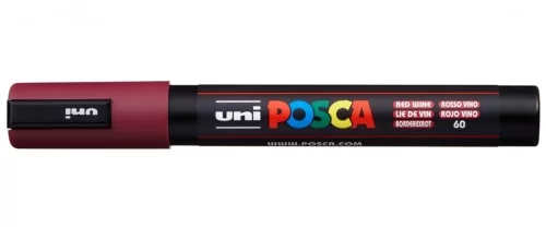 Маркер на водной основе UNI POSCA PC-5M красное вино 60 перо-пуля 1.8-2.5мм