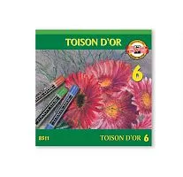 Набор сухой мягкой пастели KOH-I-NOOR TOISON D'OR 8511 круглое сечение 6 цветов