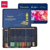 Набор акварельных карандашей FINENOLO 48 цветов в металлической коробке