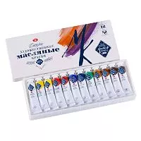 Набор масляных красок МАСТЕР-КЛАСС 18мл 12 цветов в картонной коробке