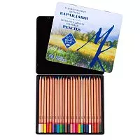 Набор цветных карандашей МАСТЕР-КЛАСС 24 цвета в металлической коробке