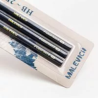 Набор чернографитных карандашей МАЛЕВИЧЪ GRAF'ART HB, 2B, 4B 3 штуки
